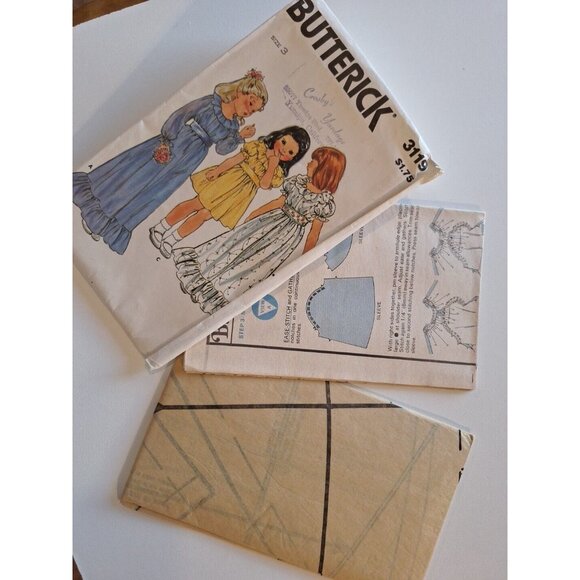 Butterick Sewing Patterns 3119 & 5171 Girls Dresses Size 3 & 6 Vintage - Picture 6 of 7